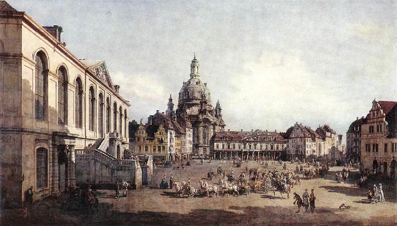 BELLOTTO, Bernardo New Market Square in Dresden from the Jdenhof Spain oil painting art